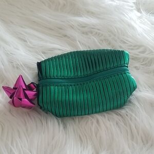 Green Pleated Women's Bag